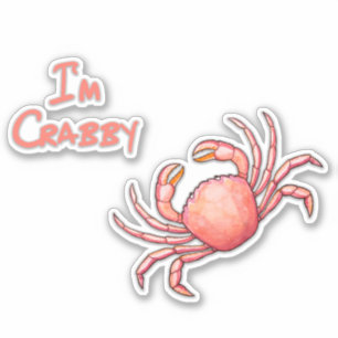 Adesivo Sou Crabby Crustacean Cutout