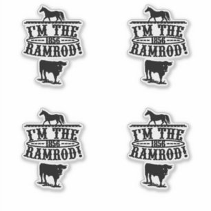 Adesivo Sou o Ramrod 1856 Cavalo e Bovinos