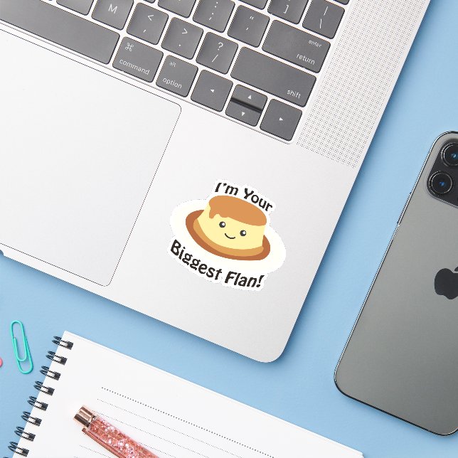Adesivo Sou o seu maior Flan (Notebook com iPhone)