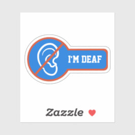 Adesivo sou surdo - surdo design único