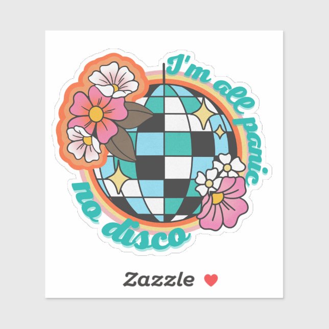 Adesivo Sou todo Pânico sem Disco Sticker (Folha)