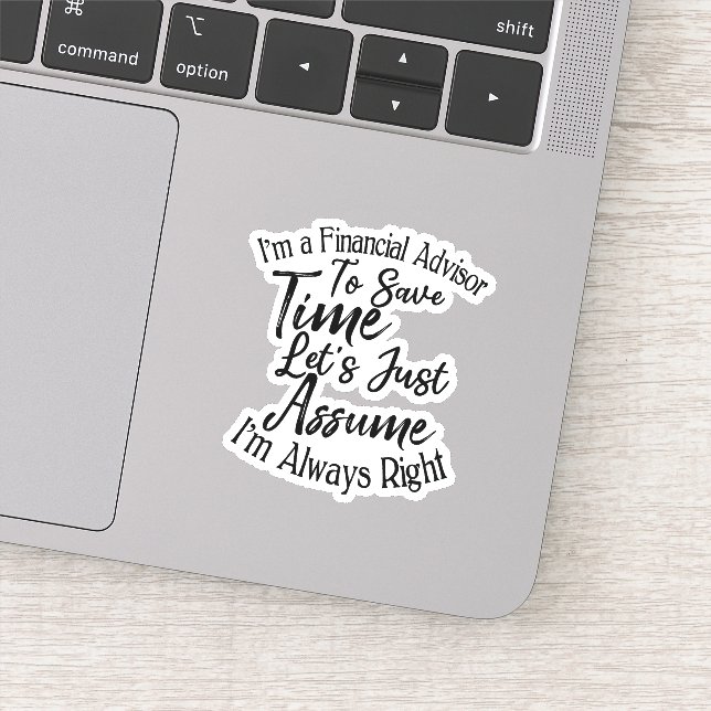 Adesivo Sou um Conselheiro Financeiro para Economizar Temp (Detalhe)