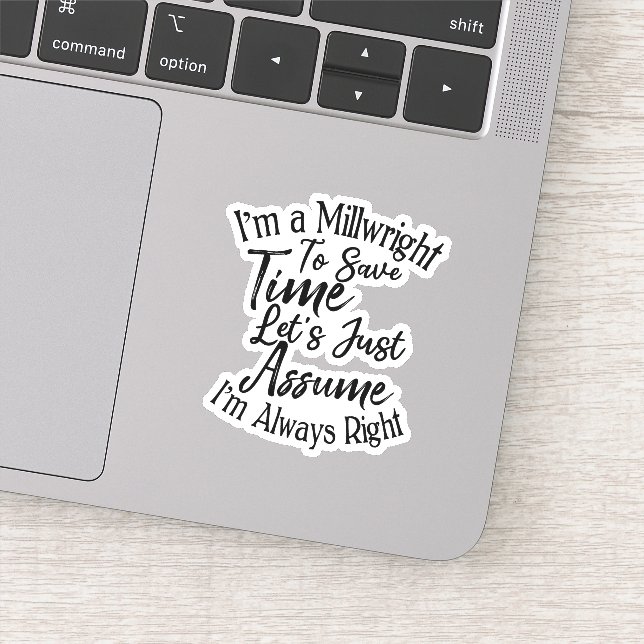 Adesivo Sou um Milwright para economizar Vamos de tempo, a (Detalhe)