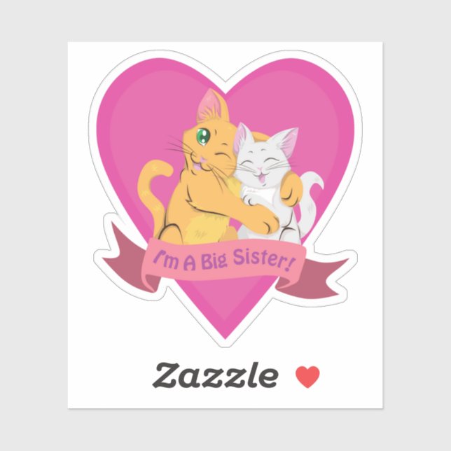 Adesivo Sou uma Irmã Grande! (Folha)