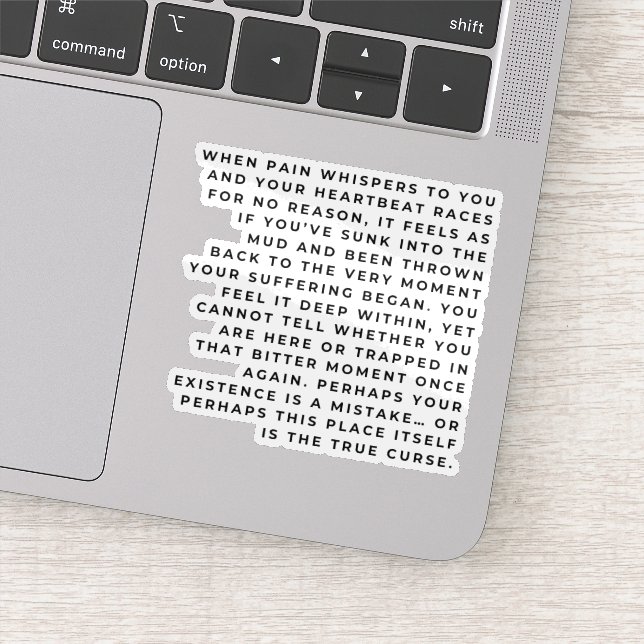 Adesivo Soul in the Mud – Deep Emotional Quote Sticker (Detalhe)