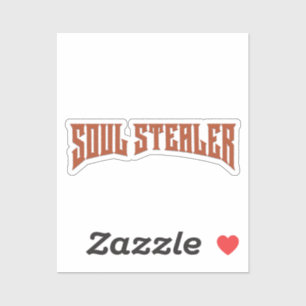 Adesivo Soul Stealer Tipografia Heavy Metal Engraçada de R