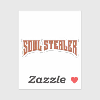 Adesivo Soul Stealer Tipografia Heavy Metal Engraçada de R