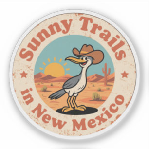 Adesivo Southwestern Charm_ New Mexico Roadrunner Vintage