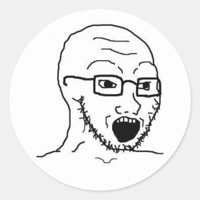 adesivo Soyjak wojak (Frente)