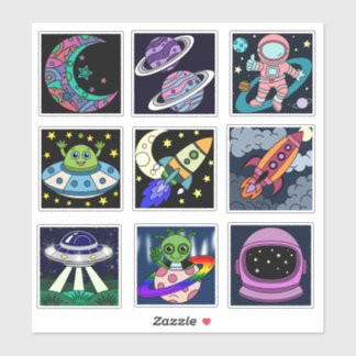 Adesivo Space Explorers Kids Sticker Sheet