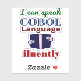 Adesivo Speak Cobol Language Fluently Sticker