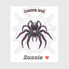 Adesivo Spider Spooky - Texto personalizado e vinil cortad