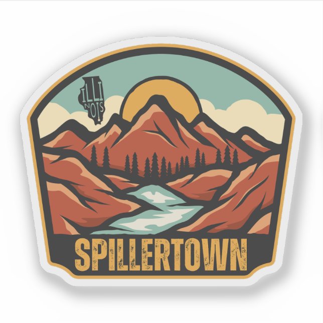 Adesivo Spillertown, Illinois  (Frente)