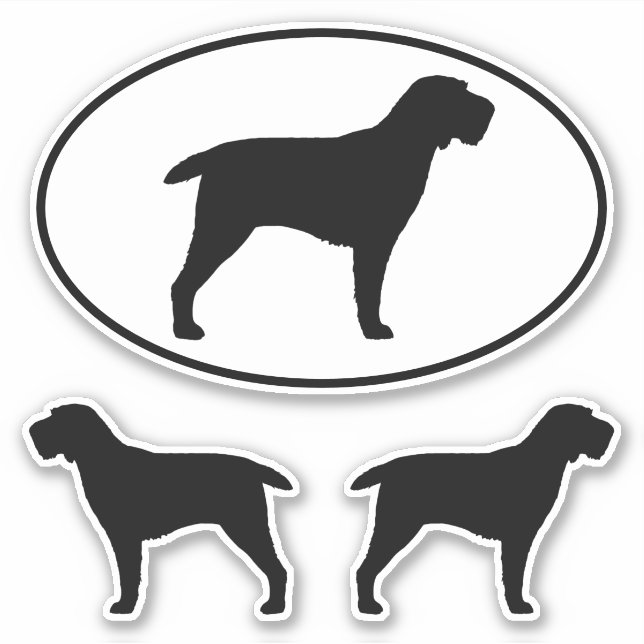 Adesivo Spinone Italiano Dog Silhouettes Vinyl Sticker Set (Frente)