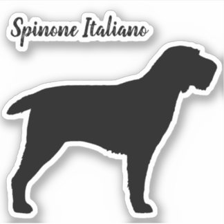 Adesivo Spinone Italiano Dog Silhout Vinyl Sticker