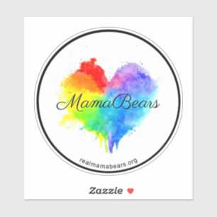 Adesivo Splatter Heart Round Sticker