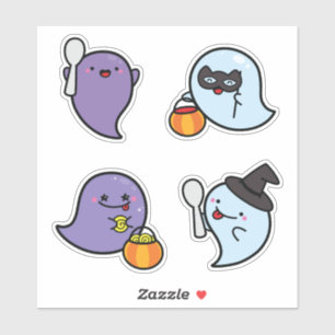 Adesivo Spooken Halloween Kawaii Ghosts Sticker Pack