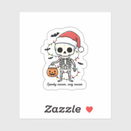 Adesivo Spooky Christmas Skeleton Sticker – Funny Holiday 