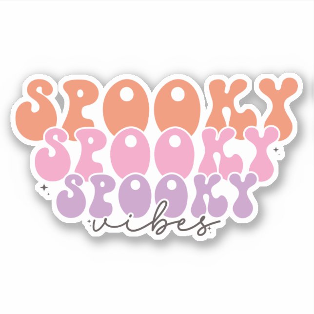 Adesivo Spooky Spooky Vibes Spooky (Frente)