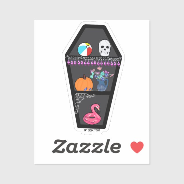 Adesivo Spooky Summer Mysterious Odity Shelf (Folha)