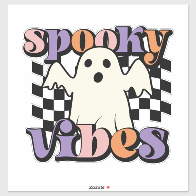 Adesivo Spooky Vibes Ghost (Folha)