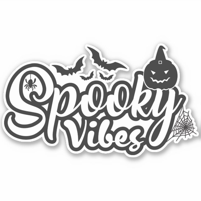 Adesivo Spooky Vibes Halloween (Frente)