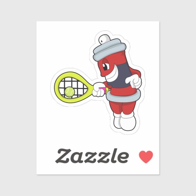 Adesivo Spray no tênis com raquete de tênis (Folha)