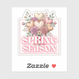 Adesivo Spring Floral Hearts Sticker
