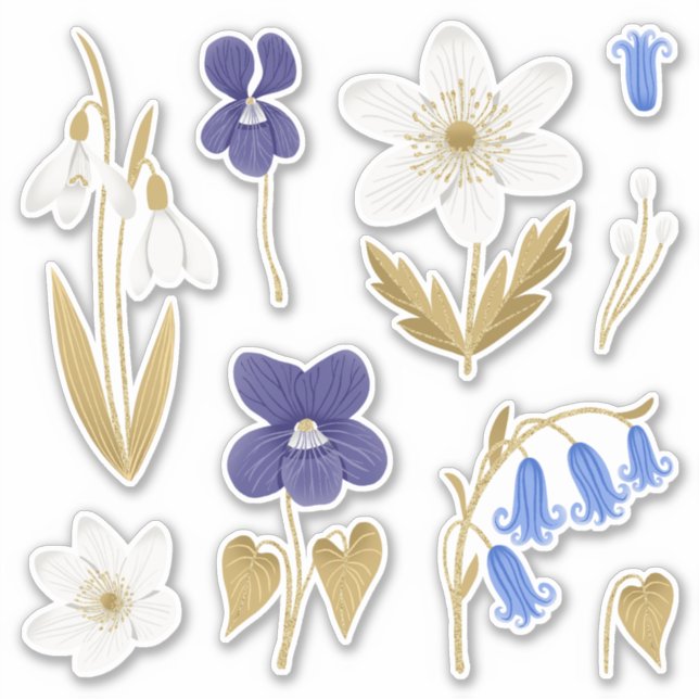 Adesivo Spring Flowers Art Sticker Pack (Frente)