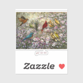 Adesivo Spring Meet: Colorful Songbirds Bird Lovers Gifts