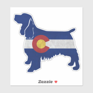 Adesivo Springer Spaniel Dog Breed Colorado Flag