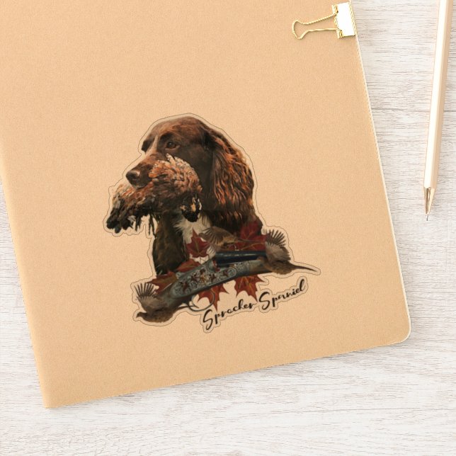 Adesivo Sprocker Spaniel, Arte de cães-Arma (Notebook)