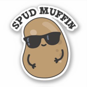 Adesivo Spud Muffin Funny Potato Pun