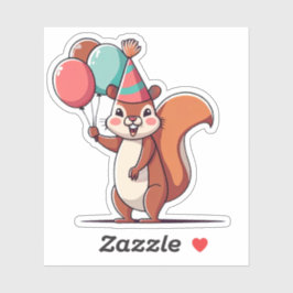 Adesivo Squirrel Birthday