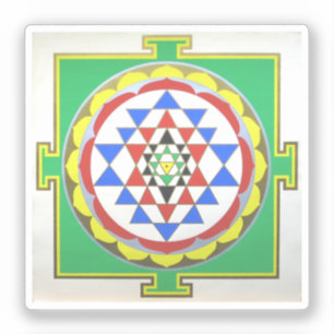 Adesivo Sri Yantra - Cores Precisas