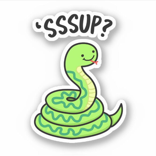 Adesivo Sssup Funny Hissing Cobra Pun (Frente)
