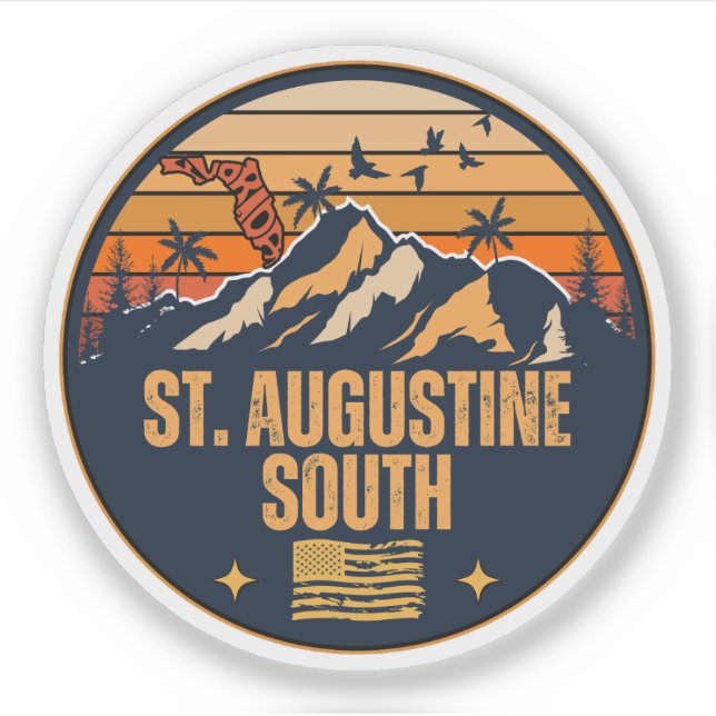 Adesivo St. Augustine Sul, Flórida (Frente)
