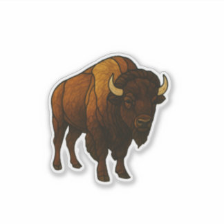 Adesivo Stained Glass Buffalo