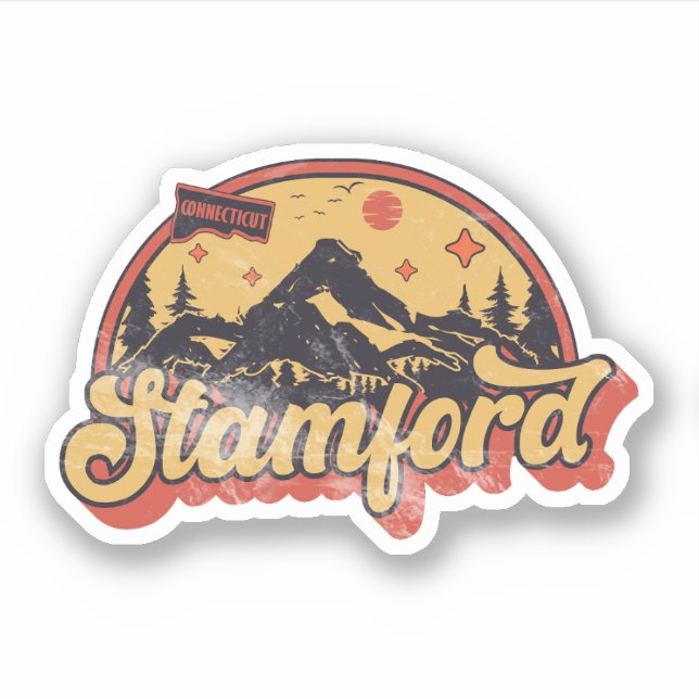 Adesivo Stamford, Connecticut (Frente)