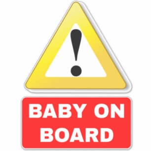 Adesivo Stand Baby on Conselho - Sinal de segurança para b