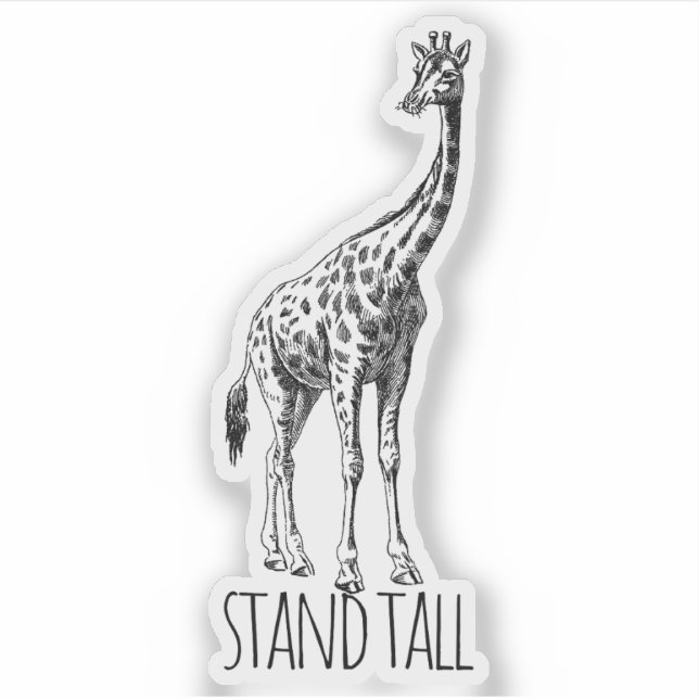 Adesivo Stand Tall Graceful Giraffe (Frente)