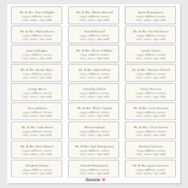 Adesivo STATELY Black / Ecru Guest Address Labels