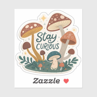 Adesivo Stay Curious | Whimsical Adventure-Inspired Sticke