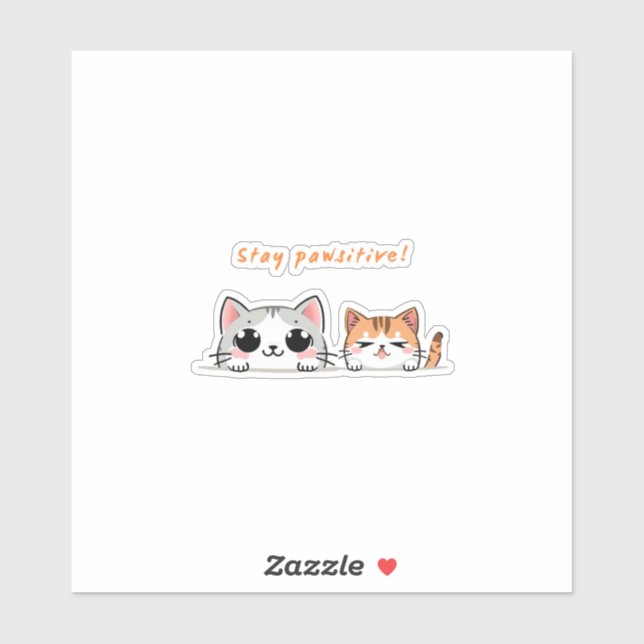 Adesivo Stay pawsitive (Folha)