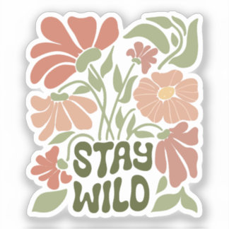 Adesivo Stay wild flower