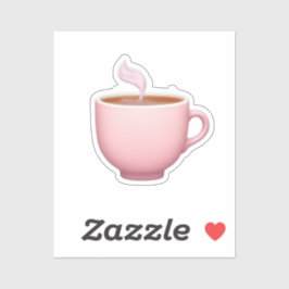 Adesivo Steaming Pink Teacup Emoji