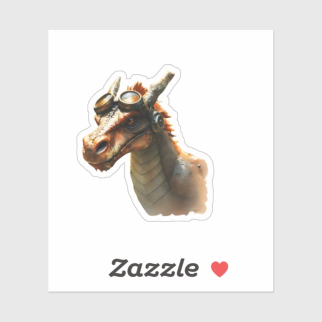 Adesivo Steampunk Dragon (Folha)