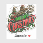 Adesivo Steampunk Felry Christmas<br><div class="desc">mágica</div>