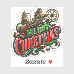 Adesivo Steampunk Felry Christmas