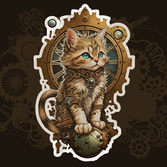 Adesivo Steampunk Kitten (Criador carregado)